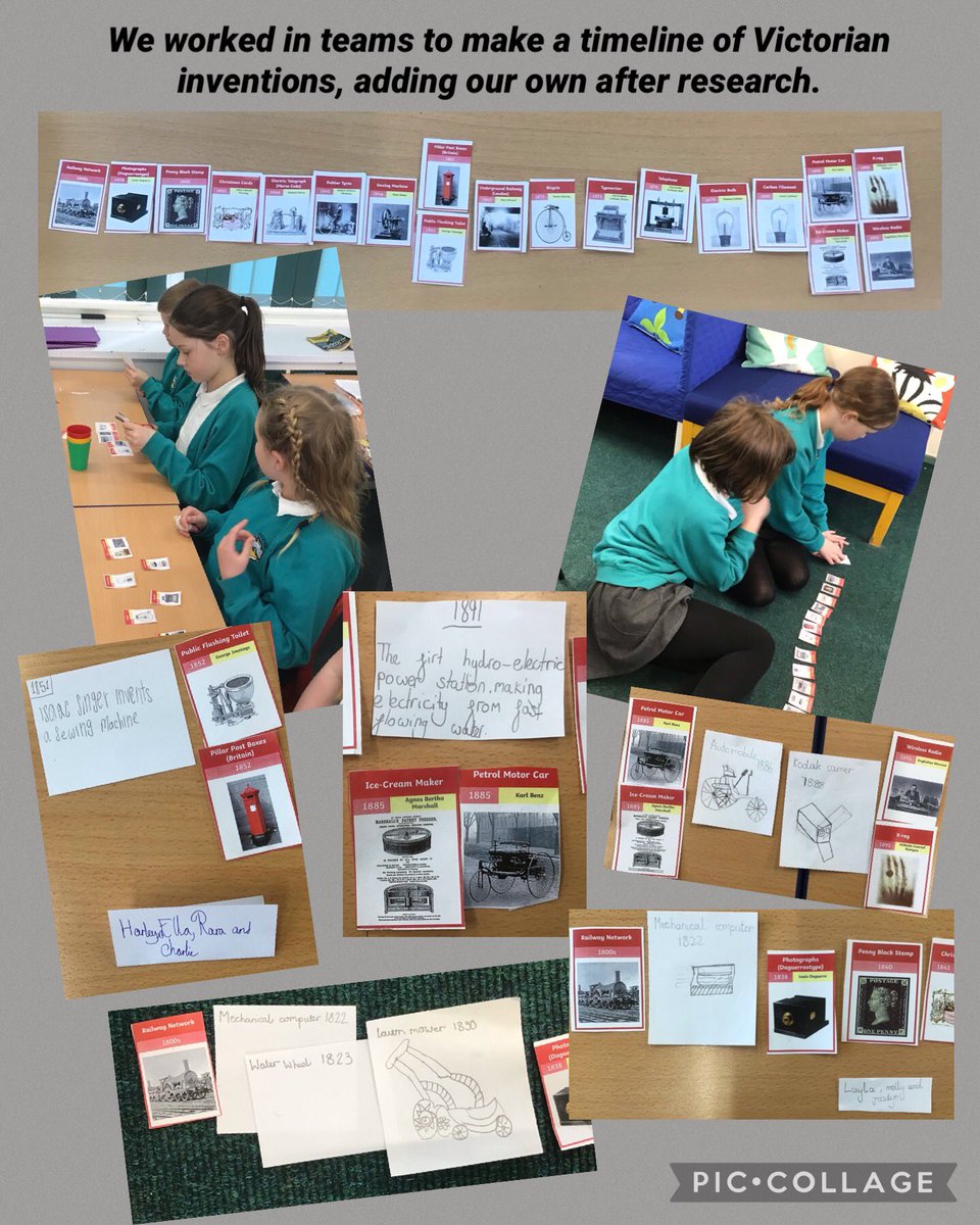 We have been researching the inventions of The Industrial Revolution, creating a timeline through the Victorian era. #roseberryhistory #roseberrymrsweyell