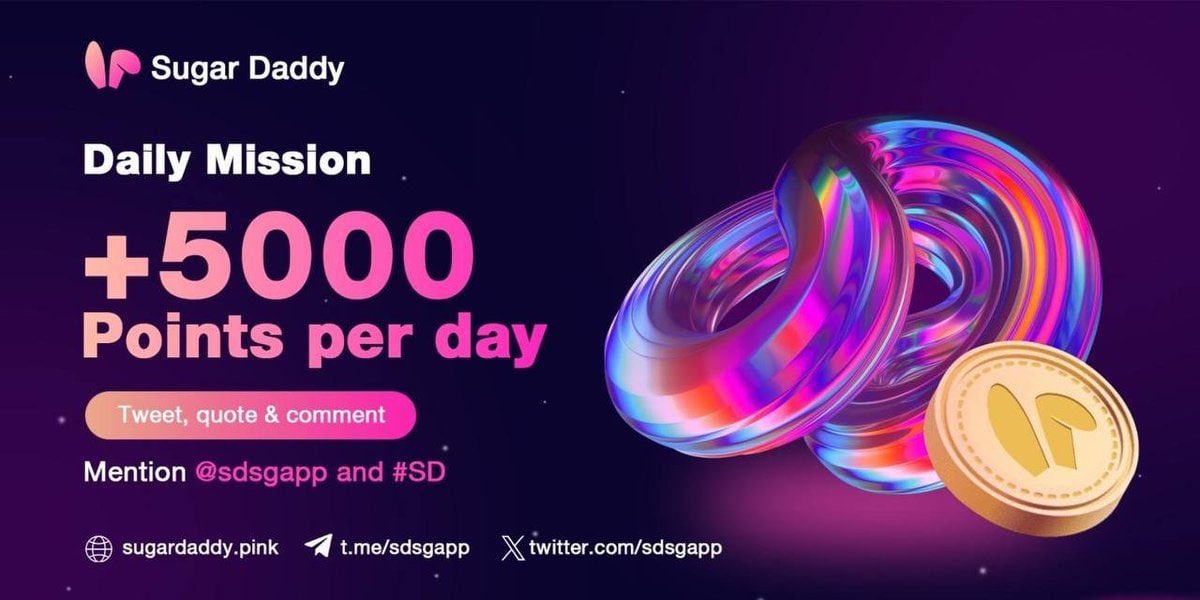 ix_wilson's tweet photo. Airdrop is confirmed - $SG 

If you're looking for Sugar Daddies or charming Sugar Babies this bull run, @sdsgapp designed for Al powered sugar dating is cooking a sexy #airdrop! 😈 

Complete missions and claim $SG immediately: https://t.co/EL72SGGyOP

⏰ Time: 3min 
🪂 Airdrop:… https://t.co/Ct1DWtaHPR