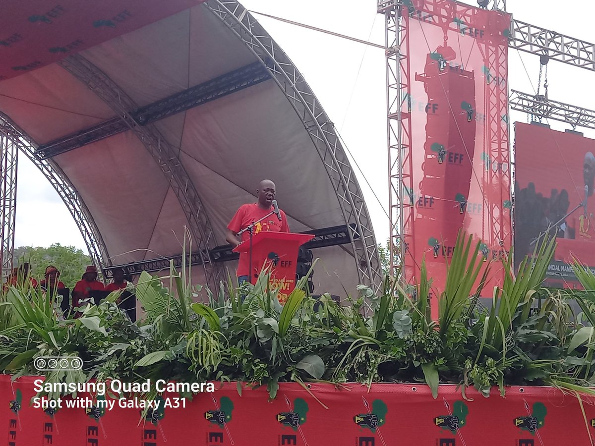 Eff Mpumalanga Leader @collensedibe says they have been given a mandate to remove the ANC from power. He was addressing party supporters at the party's provincial manifesto launch. BS