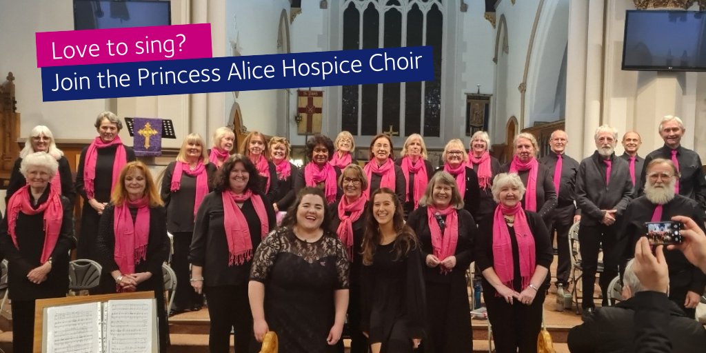 PAHospice's tweet photo. 🎤The Princess Alice Hospice choir is back in full swing and looking for new singers!

No previous experience or skills are needed just a love for singing and a passion for supporting the Hospice.

Join today 👉🏼rosienoble@pah.org.uk

#choir #hospicechoir #hospice  #singing https://t.co/hAQPwzeM57
