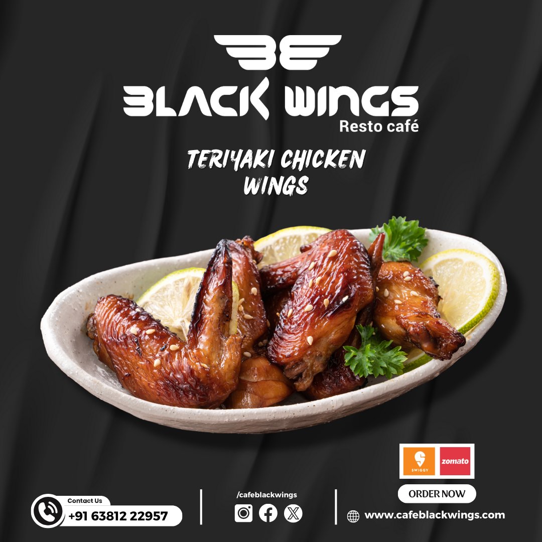 Teriyaki Chicken Wings!!

For Orders
Visit: i.mtr.cool/vuzdwcbsuk
Call: 6381222957/ 90475399923

#teriyakichickenwings #teriyakisauce #mtlfood #thermomixtm #jerkchicken #garlicbread #rastapastalasagna #buttermilkfriedchickenwings #blackwings #blackwingsrestocafe #cafeblackwings