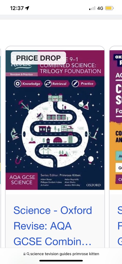 MissMarsden0's tweet photo. @RGILL_Teach I really like the purple combined science one from CGP, but there’s not that many revision questions in them. The Oxford revise ones are better for questions. I’ve added pics on of the books I mean https://t.co/f9kyHXgKqT