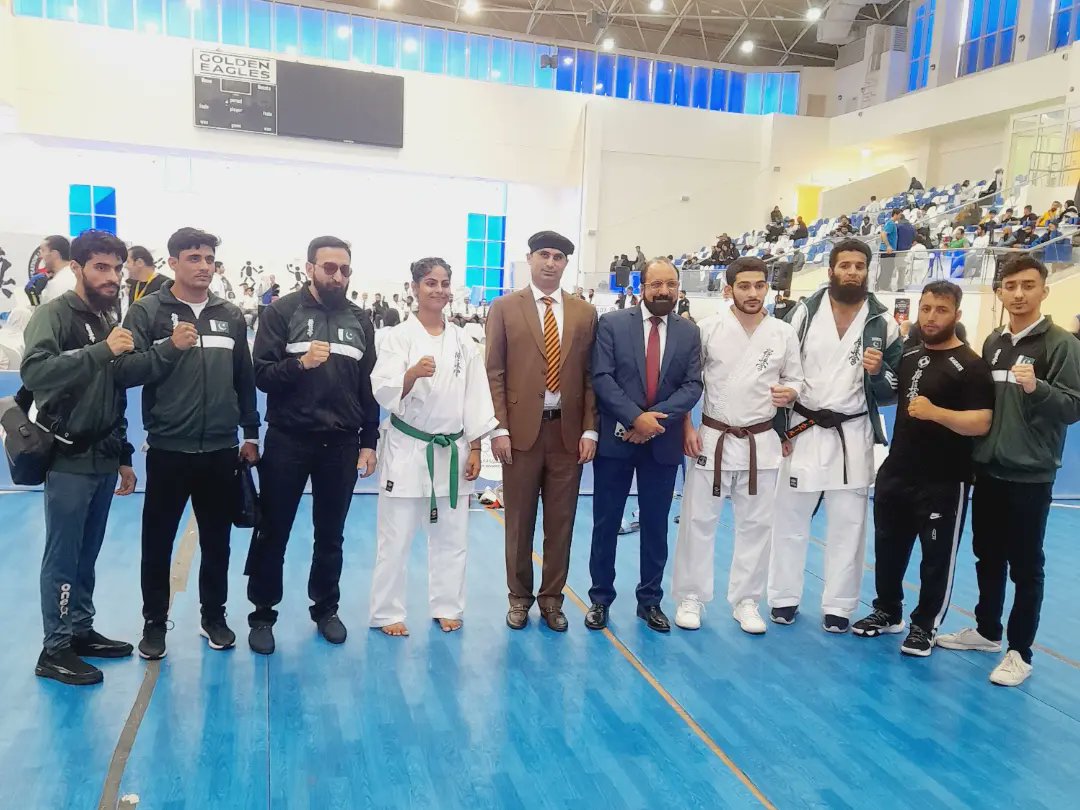 PakinKuwait's tweet photo. Pakistani Karate athletes at 20th All Asia Weight Category Karate Championship, Kuwait Olympic Committee Hall, State of Kuwait https://t.co/2S6MSW7XQ0