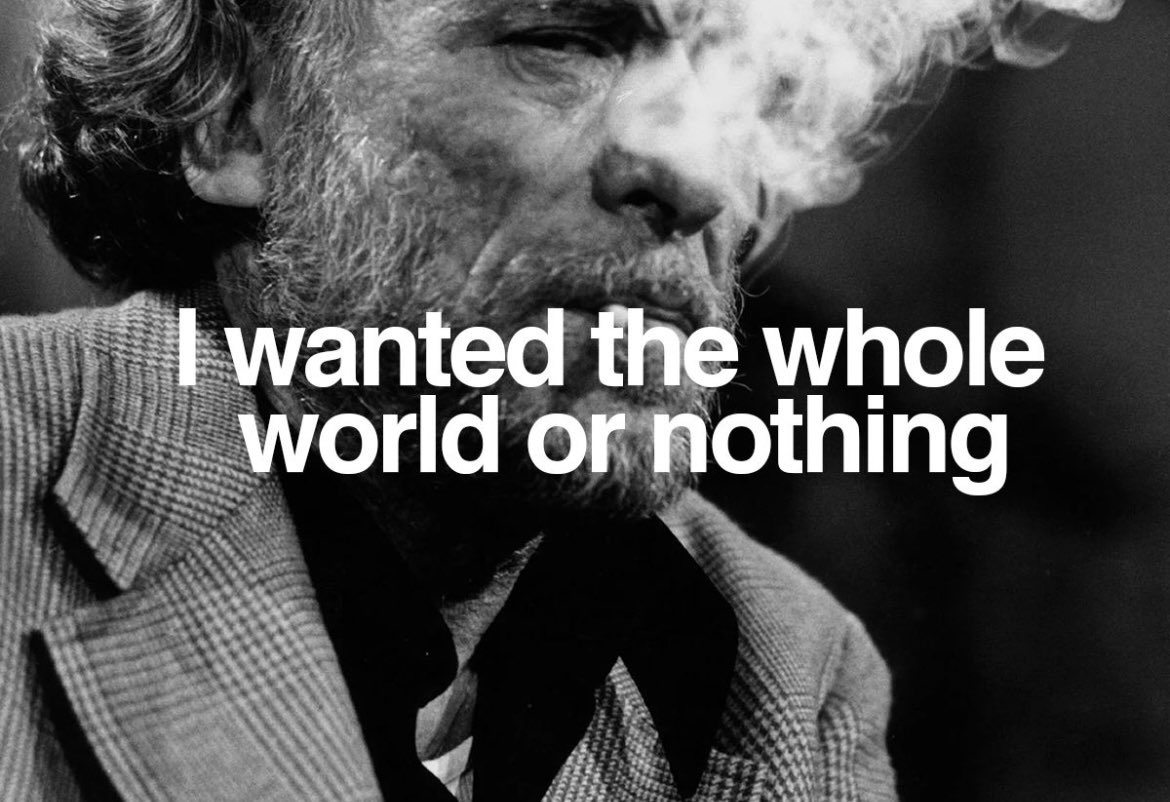 He published his first story at 24.

Then took a 10-year hiatus from writing.

Published his first novel at the age of 49.

Charles Bukowski died at the age of 73.

Exactly 30 years ago, on this day.