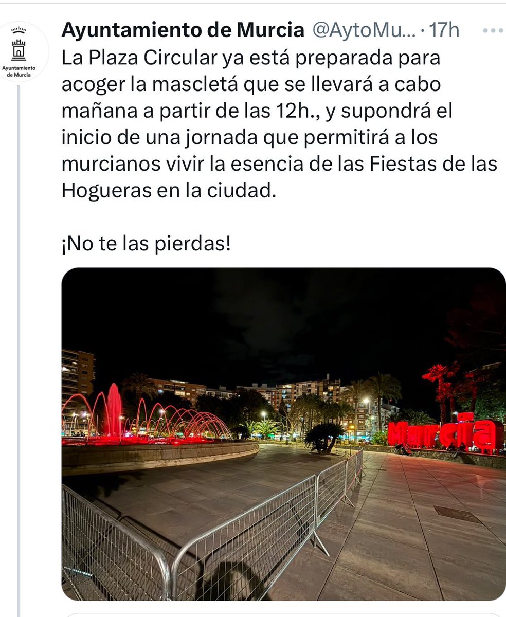 BASTA YA de que el derecho a la FIESTA de unos pocos esté por encima del derecho al descanso y a la SALUD física y mental de la mayoría. <a href="/AytoMurcia/">Ayuntamiento de Murcia</a> PRIORIDADES. Esto ya pasa de castaño oscuro…