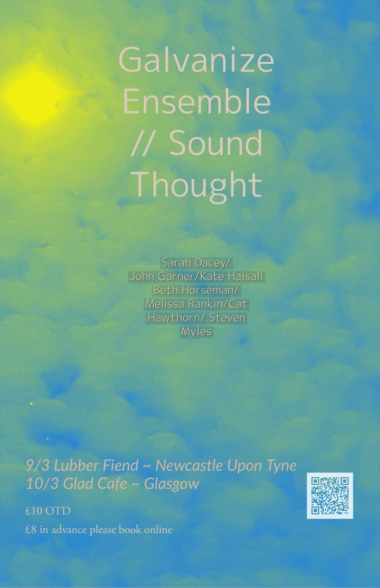 GalvEnsemble's tweet photo. Looking forward to tonight @TheLubber #Newcastle with lovely folks @soundthoughtfst #Glasgow @thegladcafe tomorrow night ➡️ https://t.co/RakqOysZWo