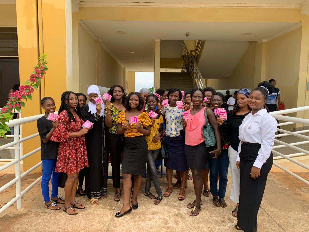 hesaknust's tweet photo. The HESA Women’s Commissioner, launches the Sanitary Pad Drive initiative 
1/3 https://t.co/oWkDRnWzM0
