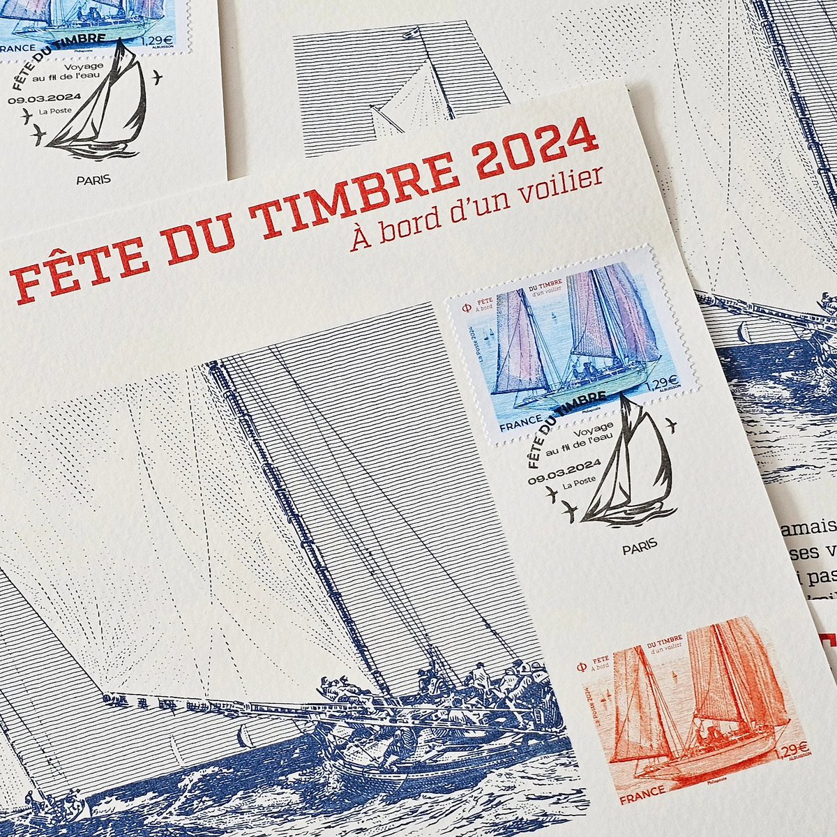 SGodeluck's tweet photo. La FÊTE DU TIMBRE 2024 ⛵️ se déroule dans 85 villes de France ce samedi 9 et dimanche 10 mars, avec une nouvelle thématique sur les plaisirs de la #navigation
#Philaposte #laPoste #timbres #philatelie #MaCollection #loisirs
#fetedutimbre https://t.co/xIZbDXiODy