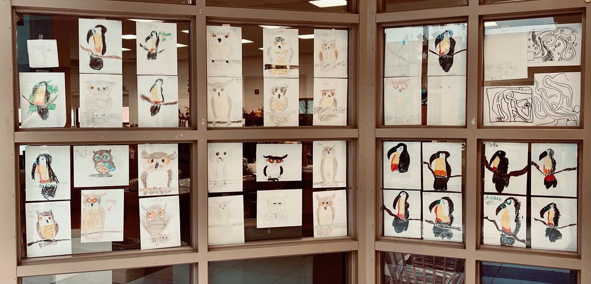 roxiemunro's tweet image. Wonderful  #toucans, #owls, and #mazes drawn by students at Stony Brook Elementary  School in New Jersey for my recent Author Visit, based on @KidLitTV_NYC &apos;s programs for &quot;Ready Set Draw!&quot; @holidayhousebooks #nature #animals #art #childrensbooks #illustration