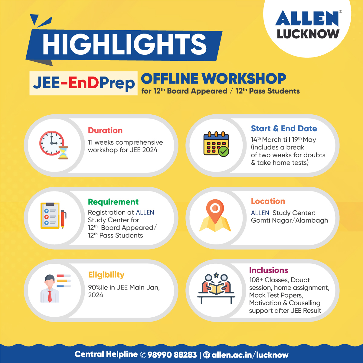 AllenUPofficial's tweet photo. 🚀 Introducing #ALLENLucknow Offline Workshop (#JEEEnDPrep) 
✨ Enroll for an intensive 11-week program designed to sharpen your skills and boost your #JEEPreparation.
📌 Starting 14th March 2024 
🌐 Visit: https://t.co/FPdT2m0Jwg
#ALLEN #OfflineWorkshop #ALLENUttarPradesh https://t.co/PQqvJ7vt3N