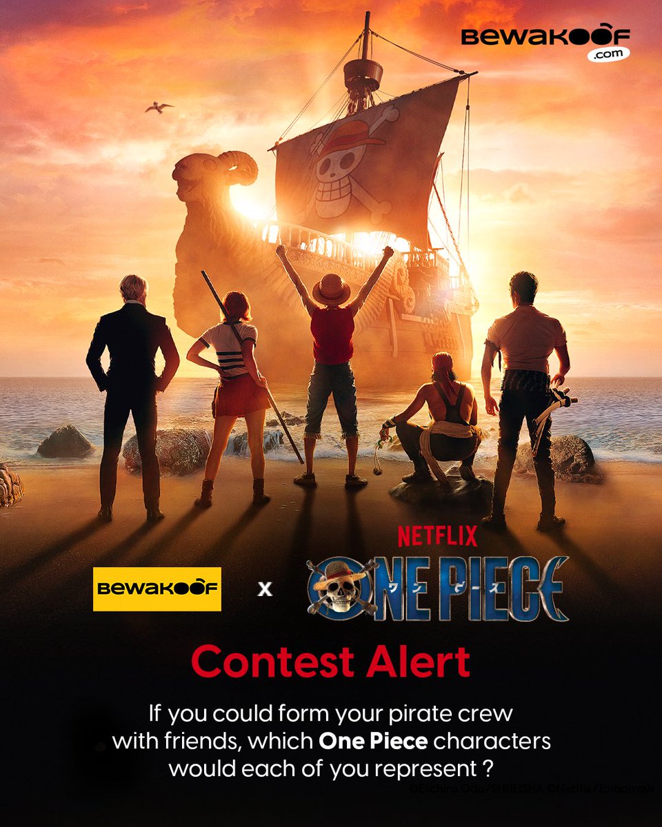 Bewakoof X One Piece Contest Alert! 👒

Tell us the answer below and 10 lucky winners stand a chance to win Bewakoof Vouchers! 🧭

Rules:
- Like this post and follow <a href="/bewakoof/">Bewakoof®</a> 
- Comment the answer
- Tag 5 friends and encourage them to participate

🚨 Brownie points for the ones