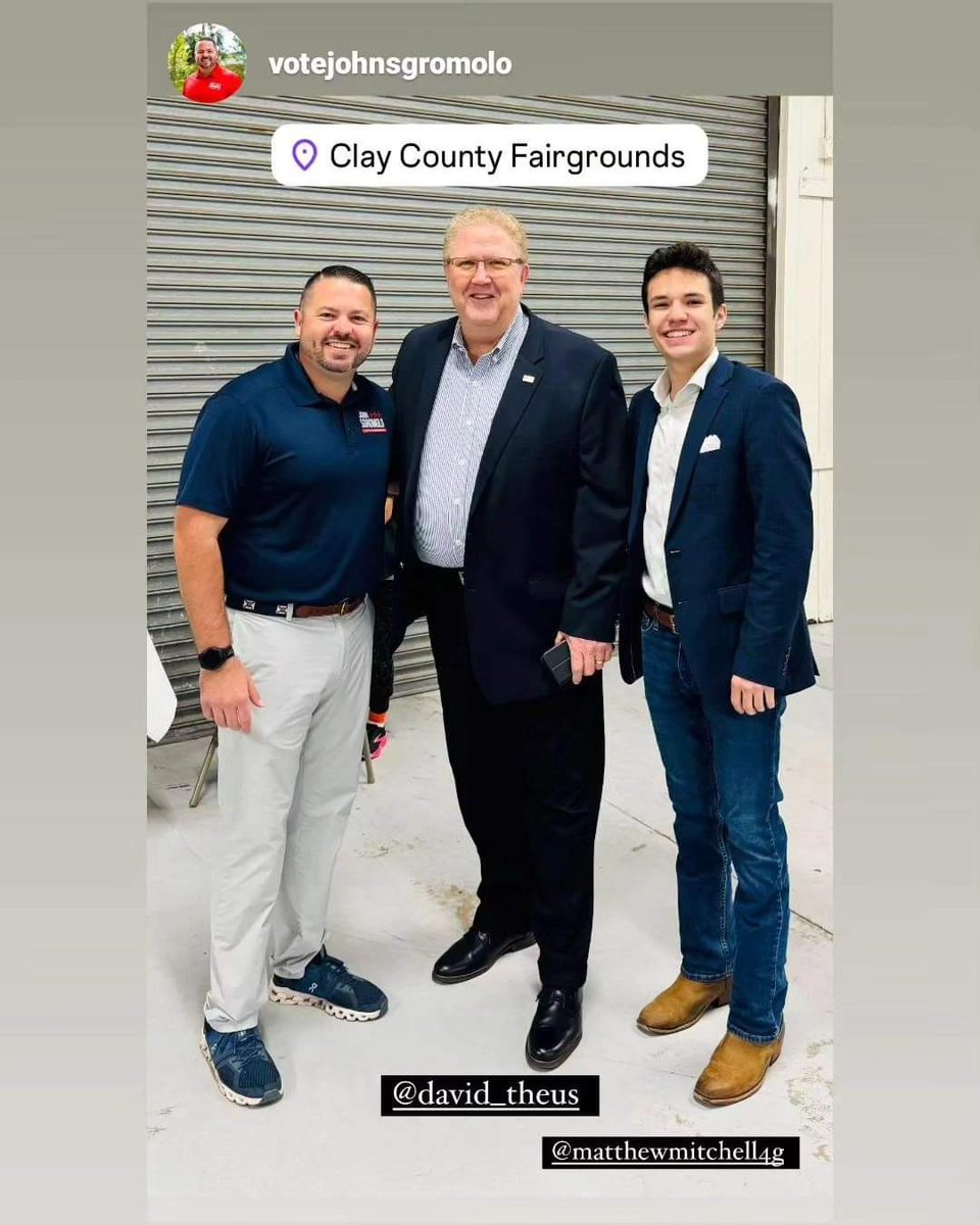 Last night at the Clay County Friends of The NRA Banquet. Great spending time with John and Matthew before dinner. John Sgromolo for Clay County Commissioner District 1 @CoachSgromolo @Mattmitchell4g @DavidTheus
@NRA @FriendsofNRA @GOPClayCounty