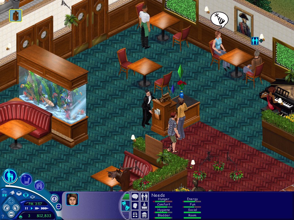 Let's go downtown in The Sims Hot Date (2001)