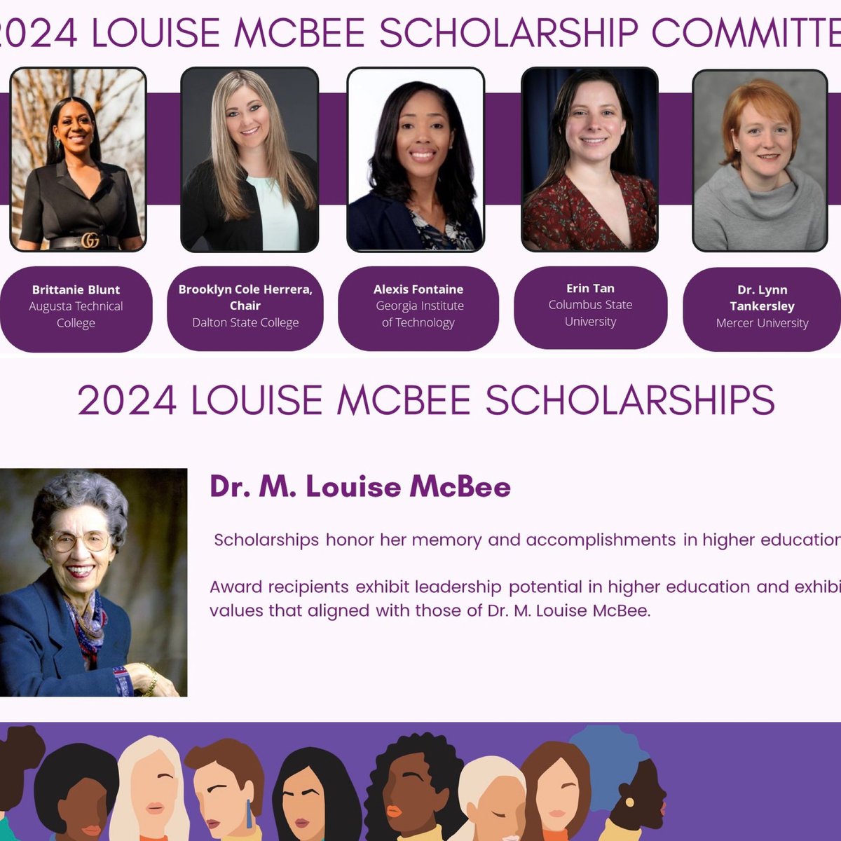 Congratulations to our 2024 Louise McBee Scholarship Recipients! 

A special thank you to our 2024 Louise McBee Scholarship committee! #GAWHE2024