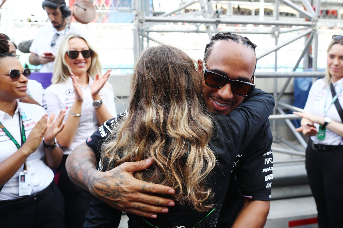 Doriane Pin 🤝 Lewis Hamilton #F1Academy #SaudiArabianGP