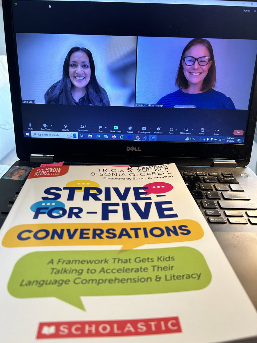 I wish I’d been taught the importance of #OralLanguage skills and how they lay the foundation for reading and writing in my Teacher Training program!

Huge thanks to <a href="/SoniaCabell/">Sonia Cabell</a> for sharing her research and key takeaways from her new book, Strive-for-Five Conversations, with my