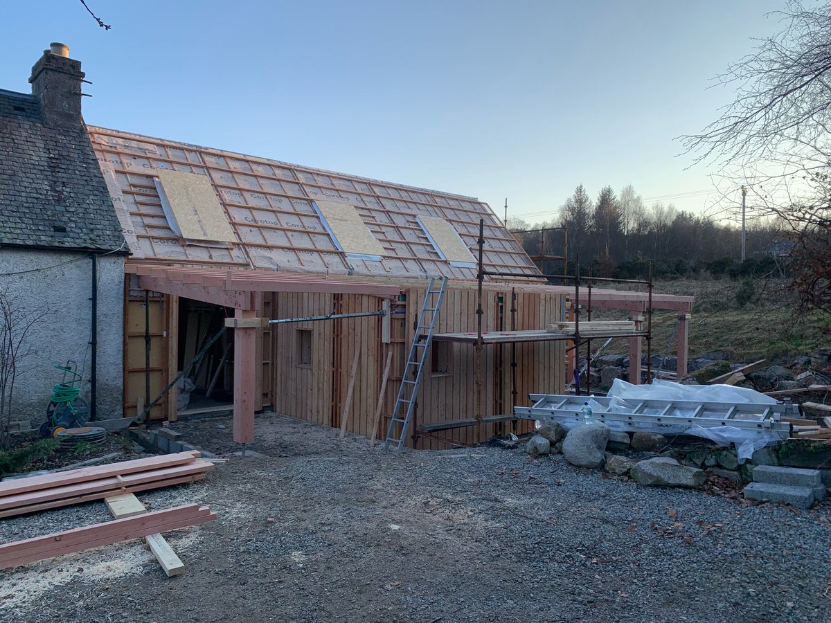 If you work for ⁦@MAKARhomes⁩ long enough we will even extend your cottage as we don’t normally take on such projects, all assembled in a week, many happy years ahead for a growing family