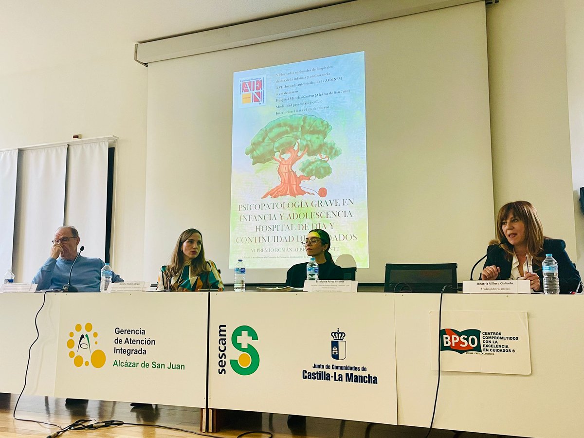 Ulrima Mesa Redonda de las Jornadas: 
“Transición USMIJ-USM de adultos: Estado de la situación y modelos de abordaje”
Modera: Beatriz Villora Galindo. Presentan 
Fernando Lacasa Saludas,
Sandra Rubio Corgo y Estefanía Pérez  Vicente