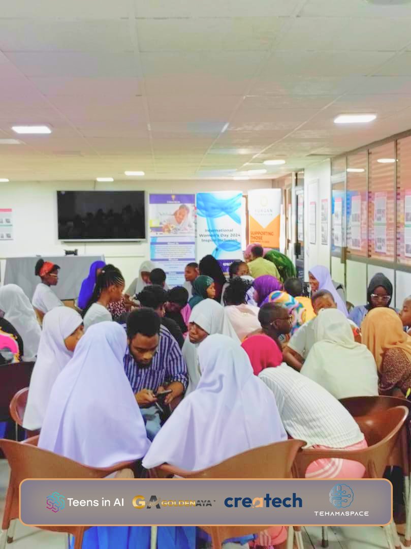 createch_tz's tweet photo. Live from our session with TeensInAI mentors: Delving into innovation, brainstorming, critical thinking, and prototyping with passion! Stay tuned for more updates. 💡✨ 

#IWD2024 #InspireInclusion #WomenInTech #WomenInAI @TeensInAI https://t.co/6PK0w75Vhu