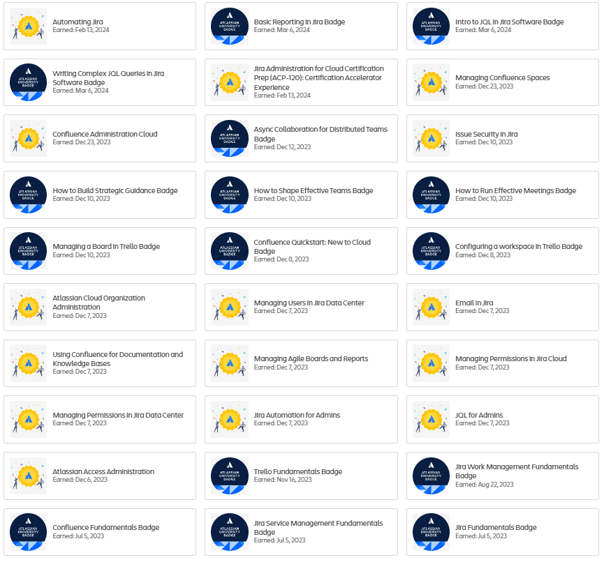MrAdd0n's tweet photo. - AtlassianUniversity sets a benchmark for open universities, consistently updating and refining its content.
- The option to showcase badges on LinkedIn adds a fun element previously unseen.
#AtlassianCreator #Atlassian #AtlassianUniversity
Know of other Universities like this? https://t.co/GWHj1rHSEr