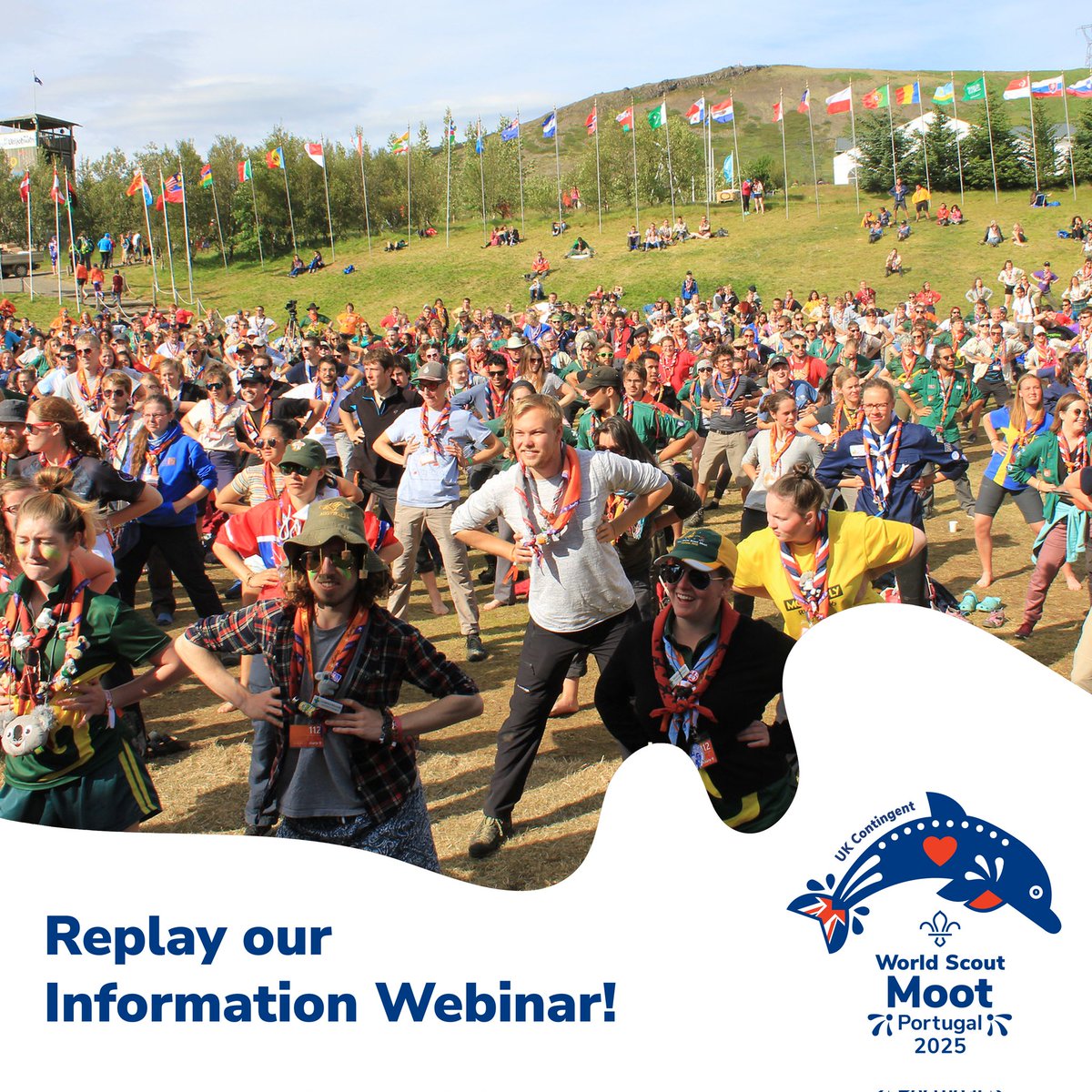 Did you miss our #MootUK Information Webinar on Monday evening? Don't worry! You can now watch the replay and view the slides by diving over to our website at scouts.org.uk/moot 🐬 And don't forget, applications are now open until Monday 1 April 2024 🇵🇹
