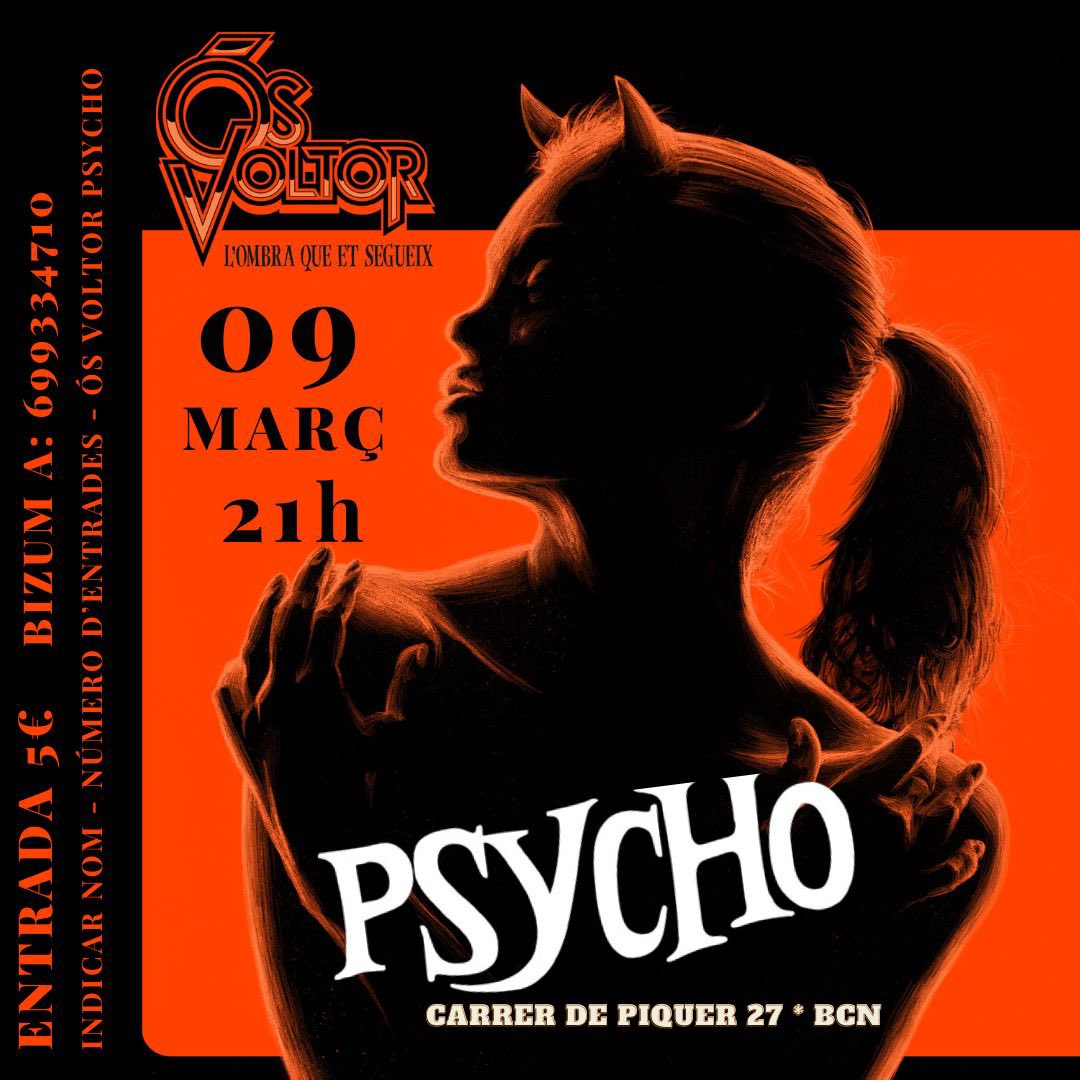 Aquesta nit a les 21h al PSYCHO, 
C/ Piquer 27 (Poble Sec-BCN).

No hi haurà ni samplers, ni autotune ni musiqueta de Festa Major amb trompetetes. 

Farem Heavy, Rock, Blues, Hard-rock, de 70’s a 90’s. Veniu a aixoplugar-vos de la pluja i l’algoritme.

Porteu llenya, farem foc 🔥