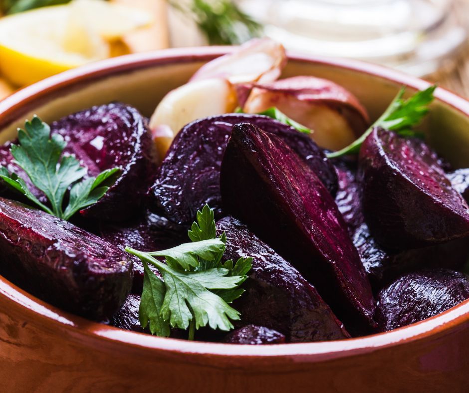 Roasting is a great way to prepare fresh beets. It brings out their natural sweetness, which can be further is enhanced by a drizzle honey and balsamic vinegar. Roasting beets also give them a nice texture! #HMGA #HollandMarsh #Beets #RoastedBeets #OntarioBeets