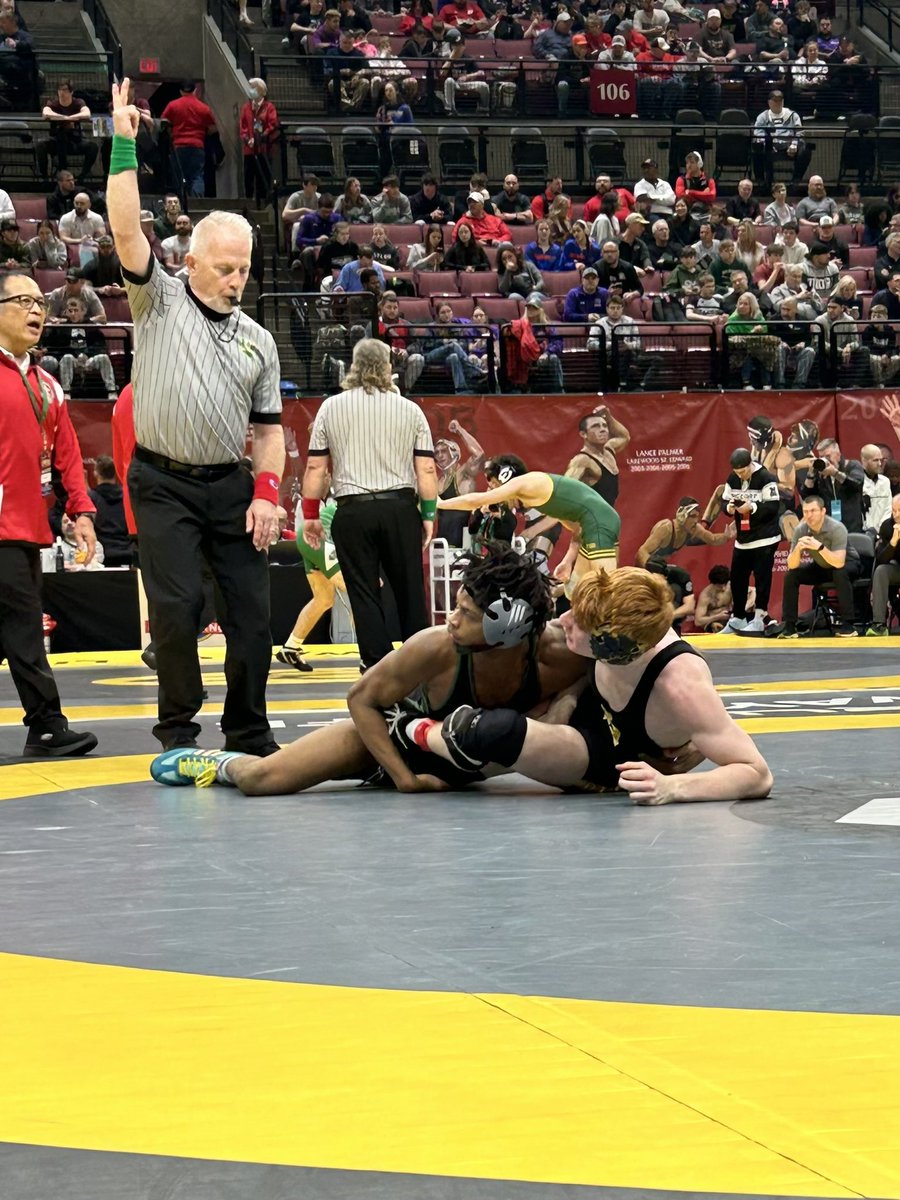 Jessy Archer (@jessyarcher) on Twitter photo 144 lbs. - Israel Petite punches his ticket to the Championship Semifinal match tonight with an 11-5 decision over Upper Arlington. <a href="/NHillsNews/">Jabbering With Julie</a> 144 lbs. - Israel Petite punches his ticket to the Championship Semifinal match tonight with an 11-5 decision over Upper Arlington. <a href="/NHillsNews/">Jabbering With Julie</a>