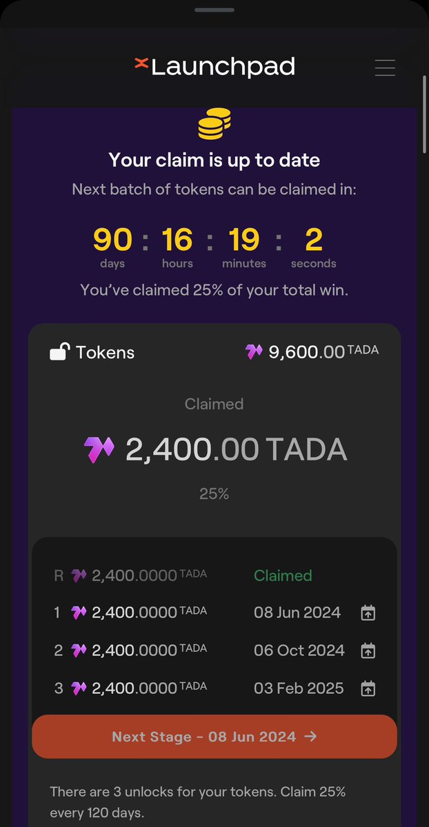 <a href="/Ta_da_io/">Ta-da</a> $TADA <a href="/williamsimonin/">William Simonin</a> 

@PulsarTransfer  send 150000 $HYPE to 150 retweets

Give us the right to claim OUR 

Launchpad token without the right to SELL THEM and letting us STAKING IT FOR A YEAR  on <a href="/Meria_Finance/">Meria</a> to enjoy OUR rewards 

I think that <a href="/xLaunchpadApp/">xLaunchpad</a>