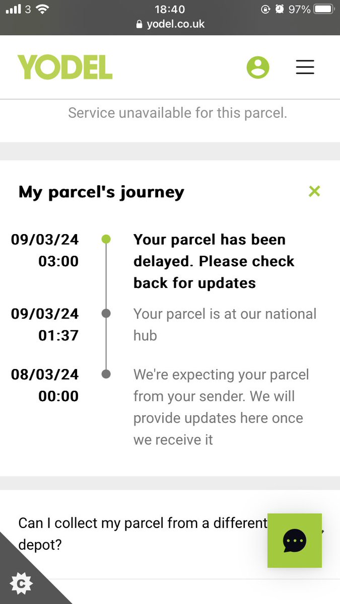 GemmaC_27's tweet photo. @YodelOnline @yoursclothing  Hi, placed an order and paid for next day delivery. Recently checked the tracking as nothing has arrived and it hasn’t been updated since 3am. Frustrating as I needed it for tomorrow 😫 https://t.co/93BLc7t1zC