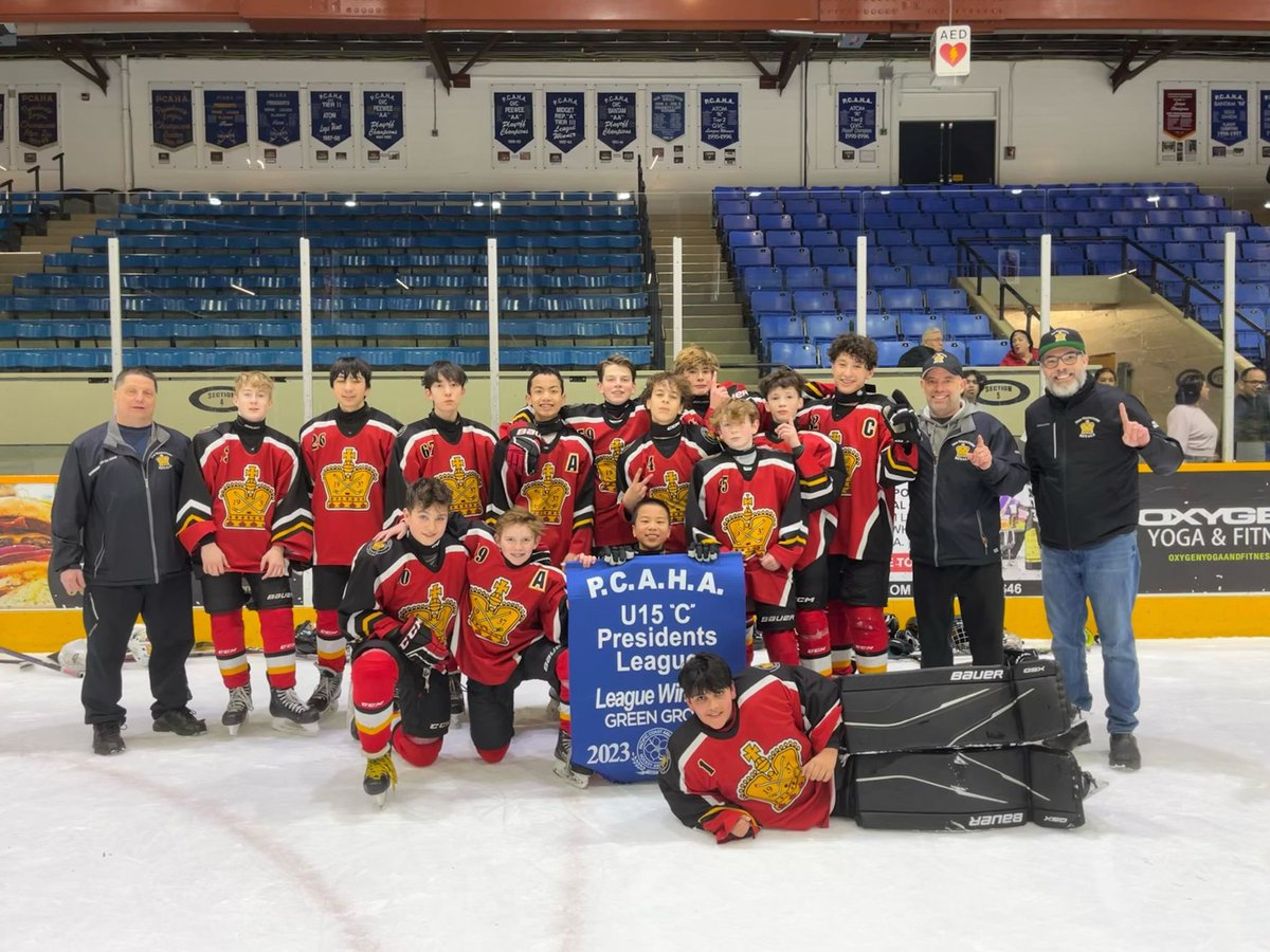 🏒🎉 Shoutout to the unstoppable U15 C3 Westminster Royals hockey team | They've had an incredible season, clinching the U15 C league banner under the guidance of our amazing coaches Dennis Blaaus and Garth Weeks! Save the date: Sunday, March 10th - it's Championship game day!