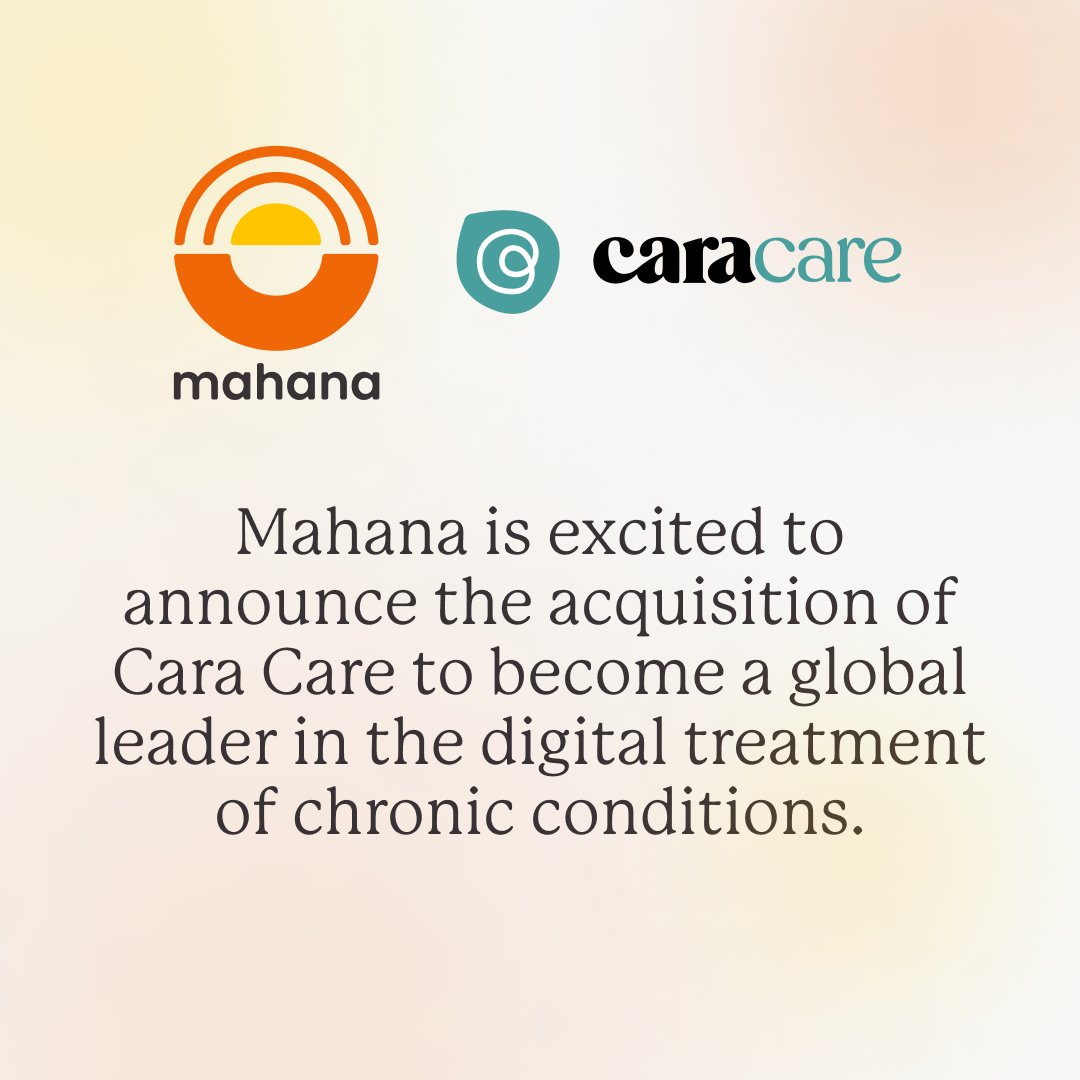 Mahana is excited to announce our acquisition of Cara Care to become a global leader in digital chronic condition management, adding programs for #IBS, #IBD, #CeliacDisease and #HeartBurn in addition to #Tinnitus, #Pruritus and #Vulvodynia programs. ➡️ mahana.com/press/mahana-a…