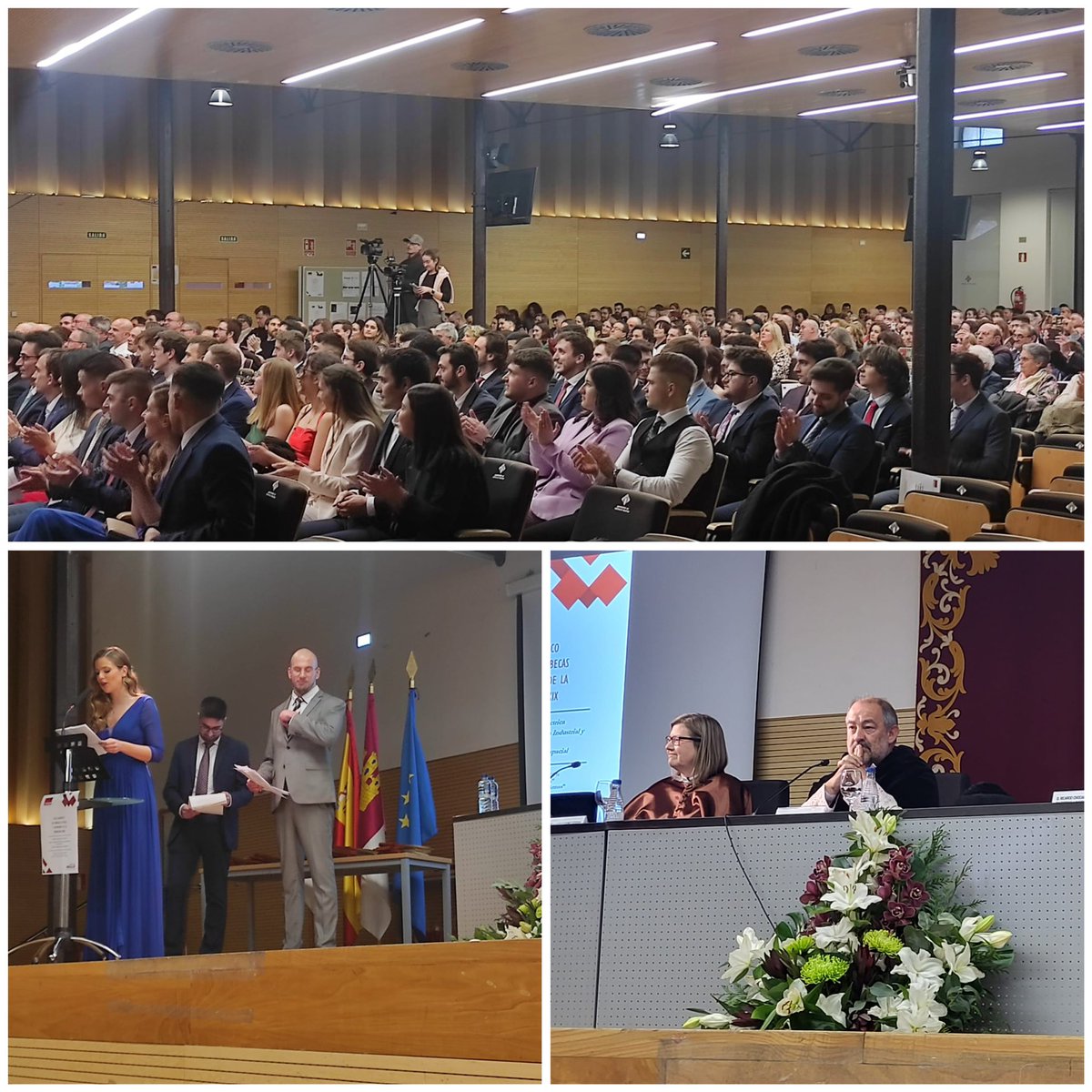 GardeJulian's tweet photo. En el acto de Graduación de @eiia_toledo. Gracias por la invitación y por vuestra dedicación. Enhorabuena por vuestros éxitos. Felicidades a egresados: Me siento muy orgulloso de vosotros. Felicidades a vuestras familias. Recordad: Cuidado con los miedos, les encanta robar sueños https://t.co/9nuJCiPROl