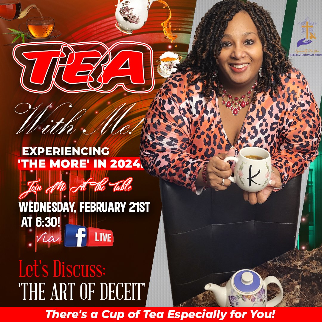 HardmanBrown's tweet photo. ๐๐ฃ๐๐ฝHeyyyy Y'all! Listeennnnn...THIS๐๐ฝis going to be a good one and it's just for YOU๐ซต๐ฝ!
Since you're invited...Come and have TEA WITH ME! ๐ซโ๏ธ Join Us!๐๐พ๐บ๐พ ๐ฅ๐๐ฝ๐๐ฝ๐๐ฝ๐๐ฝ๐๐พโโ๏ธ๐๐พ
#LetGo #GetReady #EspeciallyForYou #KingdomEducation #ExperiencingTheMore
#IsTimeToComeUp #DeceptionIsReal https://t.co/hTVvBro2gx