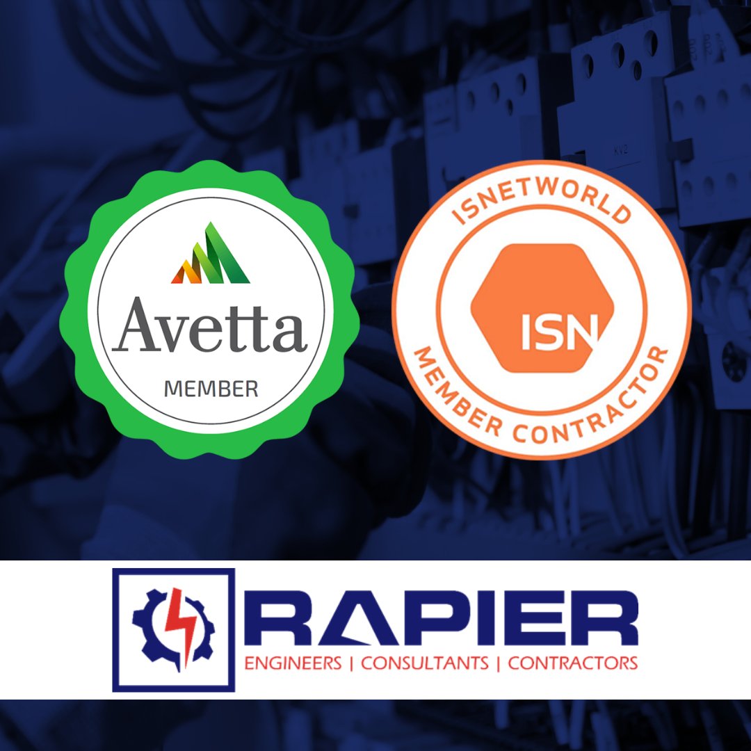 Your facility's safety is non-negotiable, and neither are our credentials. Avetta and ISNetworld memberships ensure compliance and proficiency. Learn more: bit.ly/RAPIER-Home #RAPIER #ElectricalEngineering #IndustrialElectrician