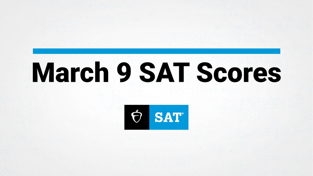 Scores from today's SAT will be available beginning March 22. spr.ly/6014X2M8n