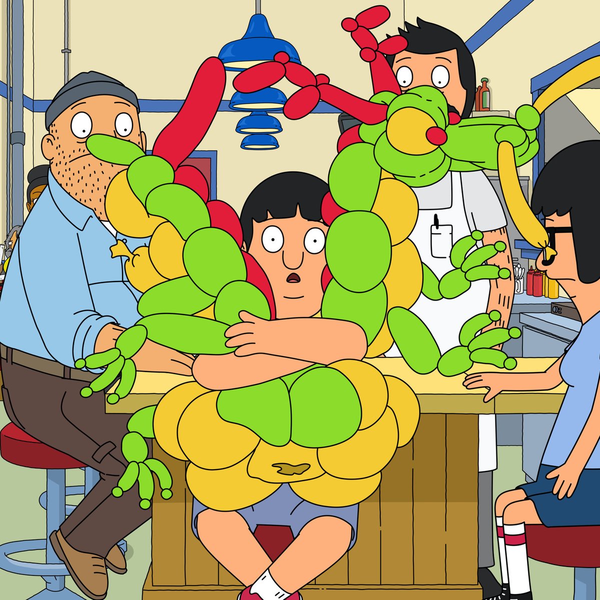 BobsBurgersFOX's tweet photo. Don't mean to burst your balloon, but there's still one more day until the next #BobsBurgers. 

Tune-in tomorrow night on @FOXTV, next day on @hulu! https://t.co/VHHRivmeFb