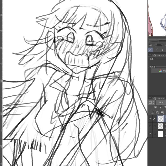 ラフの方がなんか生き生きしてる感がある。何故か。 