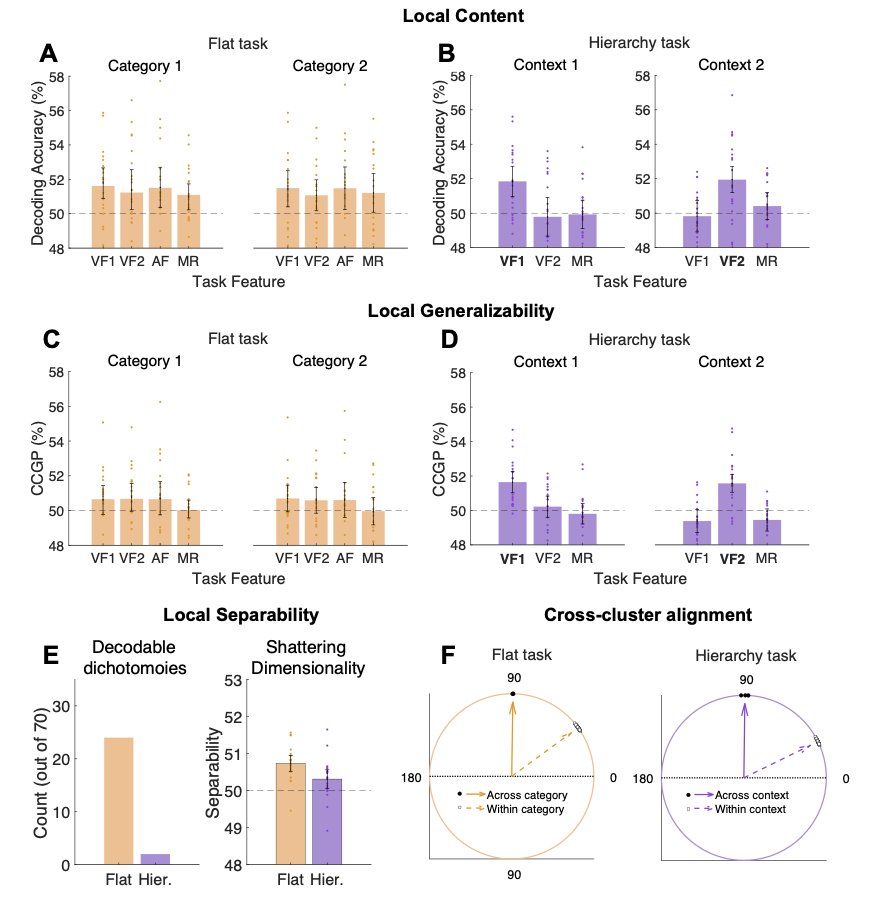Using a series of decoding analyses, we comprehensively worked out the detailed local structure within each cluster in both tasks.
