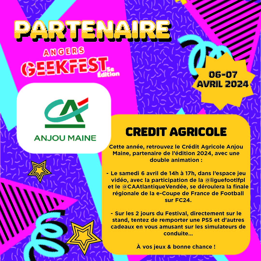 Merci à @CAAnjouMaine pour leur implication active dans notre programmation E-sport, ainsi que dans l'organisation générale du festival !