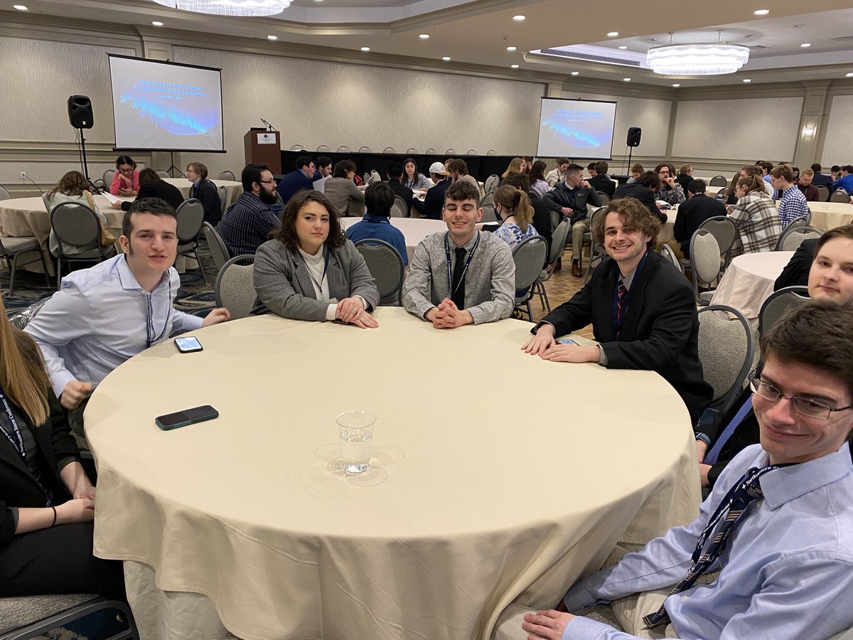 Here’s a few early pics of the PSU gang at Northeastern Storm Conference. #NESC2024 <a href="/PlymouthAMS/">Plymouth State AMS</a>