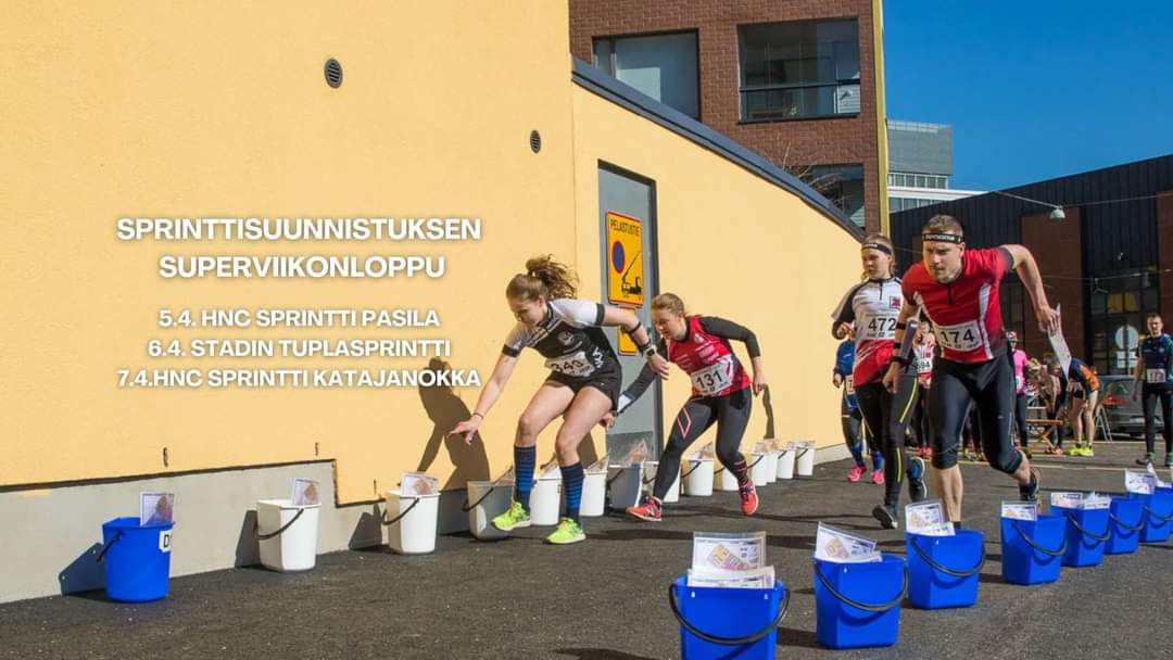Sprinttisuunnistuksen superviikonloppu

5.4. HNC-Sprintti Pasila
6.4. Stadisprintti
7.4. HNC-Sprintti Katajanokka

Lisätietoja liikup.com/stadisprintti/
#suunnistus #stadisprintti