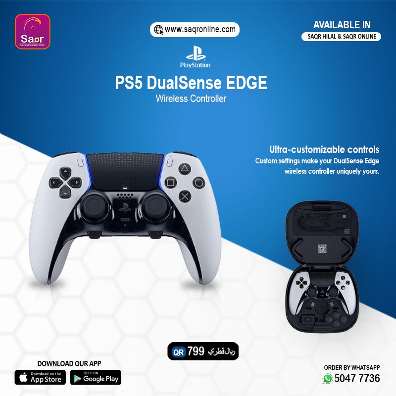 saqrstore's tweet image. PS5 DualSense EDGE Wireless Controller
Shop now :  1003000041169
Available in Store &amp;amp; Saqronline
#DualSense  #WirelessController #ps5edgecontroller #saqr
#saqrstore #saqronline #saqronlineorder