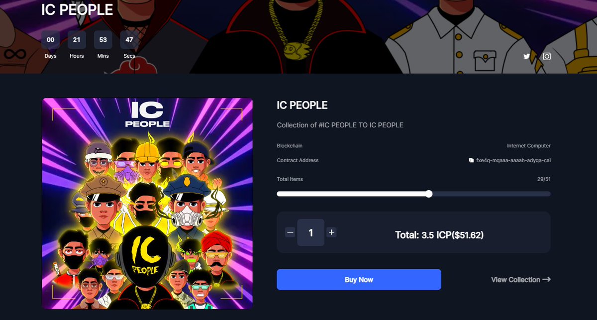 Peopleicp's tweet photo. 29 IC PEOPLE NFTS Left!! 21 hours Left for our Public sale All unsold NFTS will be Burn !!!
GRAB YOURS HERE 
🔗https://t.co/pjZsBQ9PLg

@yukumetaverse @ashutosh_icp @ghost_icp https://t.co/8sScntnFrH