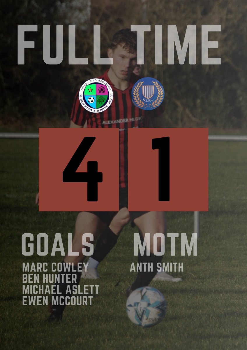 WMJAFC's tweet photo. A great result for us today against Haltwhistle coming away 4-1 winners. Some good goals and solid performance💪

🏆 - @AnthSmith123 https://t.co/t456fuYAJc