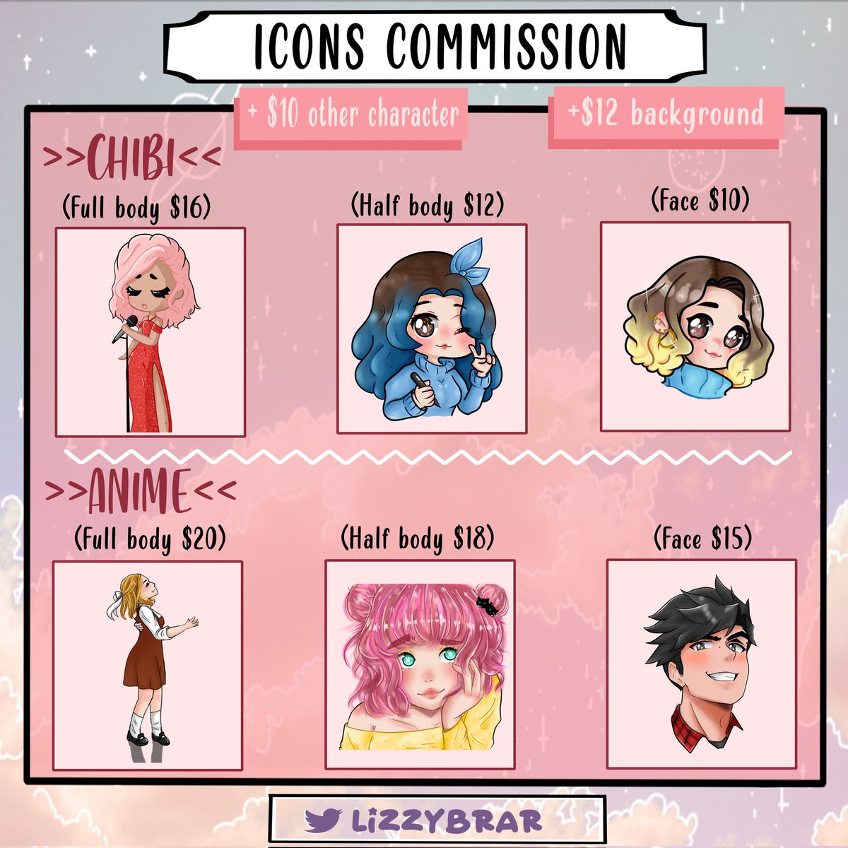 lizzybrar's tweet photo. ✰NEW COMMISSIONS✰
∆ If you are interested, send me DM.
∆ I don't answer a simple hello.
∆ Payments by Paypal.
∆ Esp / Ing.
∆ Price is in dollars.

✬Payment before the work ^^ ✬

❤️Help me by giving Rt and Fav❤️ https://t.co/Wen11F0ujn
