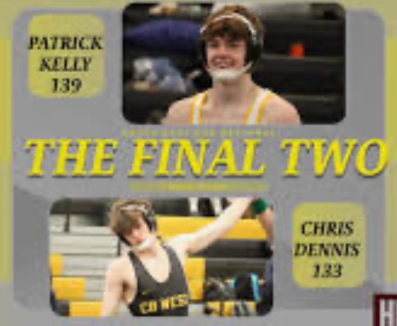 CBWestHS's tweet photo. Congratulations to #CBWest wrestlers Patrick Kelly and Chris Dennis for placing 4th and 6th, respectively, @PIAA state wrestling championships in Hershey this weekend! https://t.co/QVitkhZRxo