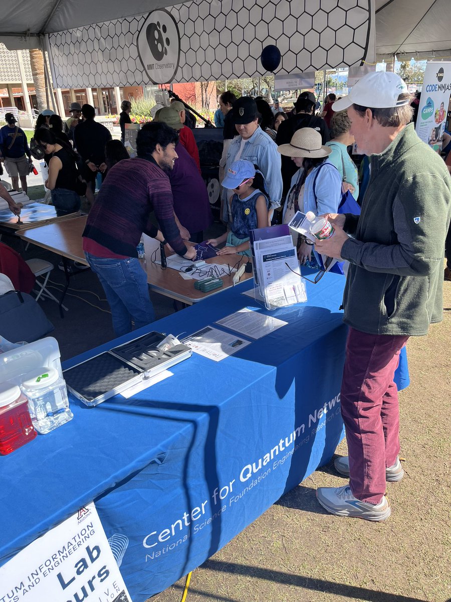 CQN_ERC's tweet photo. @TFOB talking quantum science in Tucson AZ @uarizona stop by today and tomorrow #nsffunded #quantumNetworking @uazresearch @UAZOpticalSci https://t.co/LyzUfUBl5F