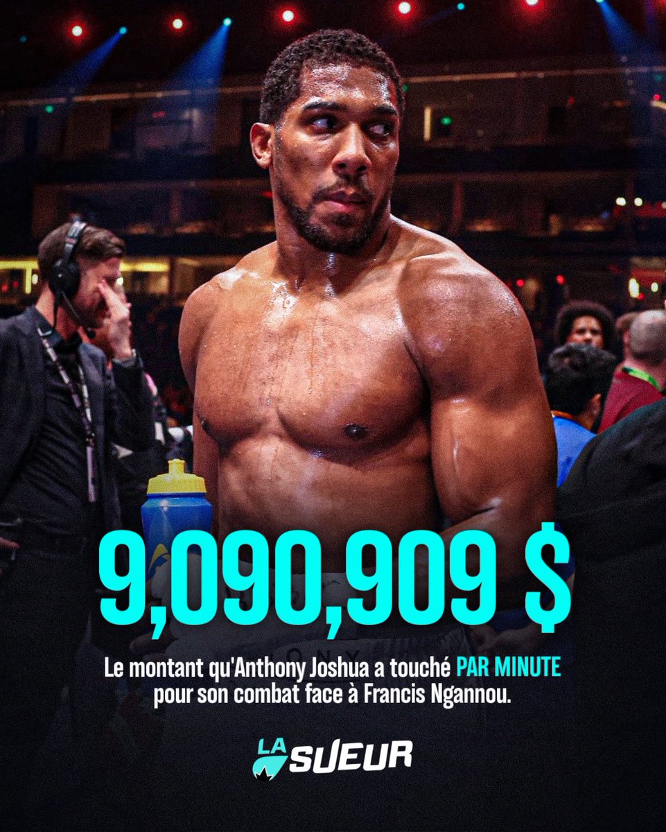 Anthony Joshua earned more than 9 MILLION DOLLARS PER MINUTE for his fight against Francis Ngannou 😨💰

Seems crypto is delaying me a bit, I think boxing would be my genuine calling 🥊🥊