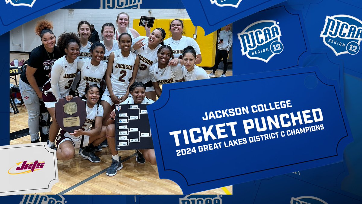 🎟️👊

The Jets topped Lansing, 64-56, to win the 2024 Great Lakes District C title and punch their ticket to the NJCAA Division II National Championship!

Congratulations, Jets! 🏆